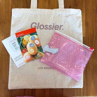 glossier ショッパー＆ピンクポーチ(ショップ袋)