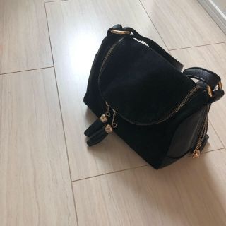 ザラ(ZARA)のスウェードタッチ2wayショルダーバッグ♡ブラック(ショルダーバッグ)