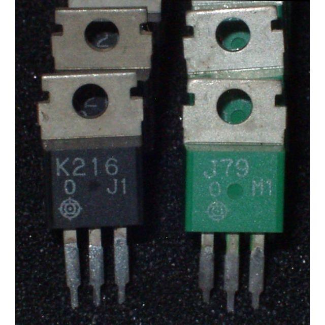 日立(ヒタチ)のオーディオ用日立ＭＯＳＦＥＴ　２ＳＫ２１６＆２ＳＪ７９ スマホ/家電/カメラのオーディオ機器(アンプ)の商品写真