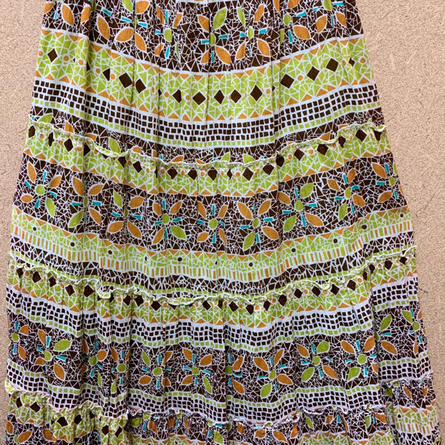 エスニックティアードスカート新品。 レディースのスカート(ロングスカート)の商品写真