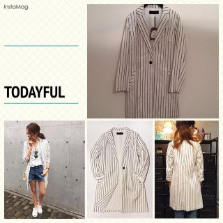 トゥデイフル(TODAYFUL)のTuck Stripe Long JK(トレンチコート)