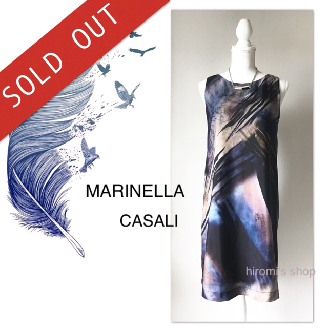 LOUNIE(ルーニィ)の【新品】MARINELLA CASALI ワンピース モノトーン モード M レディースのワンピース(ひざ丈ワンピース)の商品写真