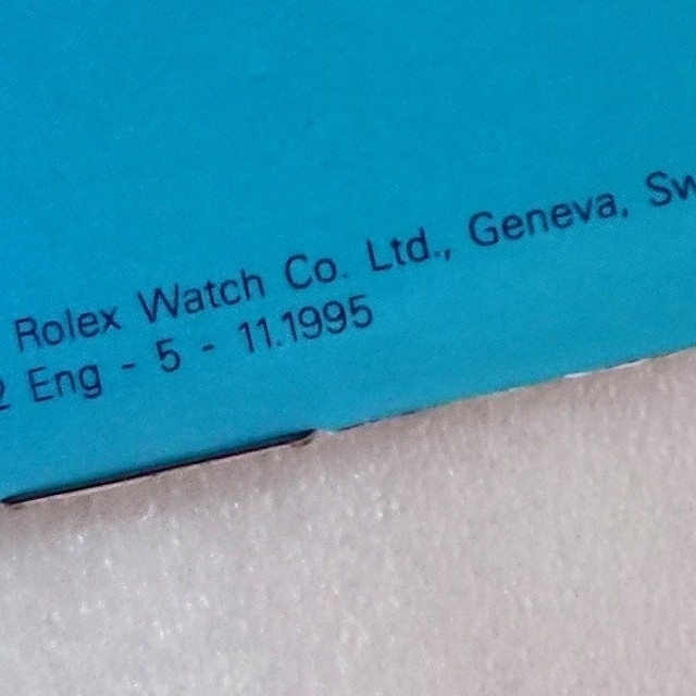 ROLEX(ロレックス)のＧＭＴマスター 小冊子 メンズの時計(その他)の商品写真