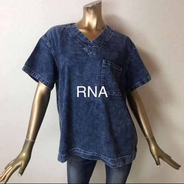 RNA(アールエヌエー)の専用☘️T83☘️完売 RNA SLANG デニム トップス M レディースのトップス(Tシャツ(半袖/袖なし))の商品写真