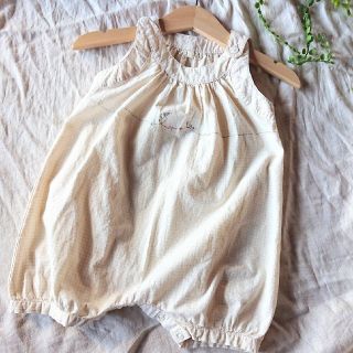 プチバトー(PETIT BATEAU)のプチバトー ショートオール 6m/67cm(ロンパース)