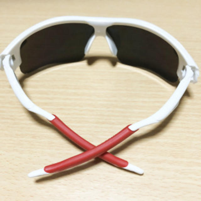 スポーツ ランニング アウトドア サングラス 白＆赤 メンズのファッション小物(サングラス/メガネ)の商品写真