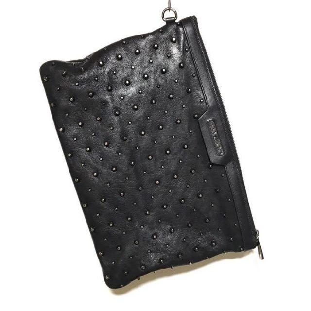 JIMMY CHOO DEREK スタッズ クラッチバッグ ジミーチュウ 最大12%OFF