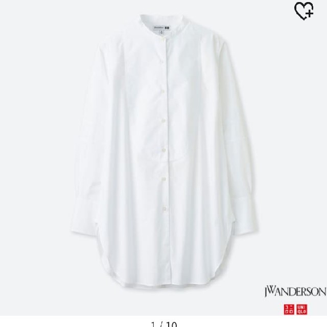 UNIQLO(ユニクロ)のUNIQLO　タキシードロングシャツ　Lサイズ レディースのトップス(シャツ/ブラウス(長袖/七分))の商品写真