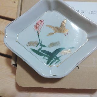 鶴の絵のお皿　1枚(食器)