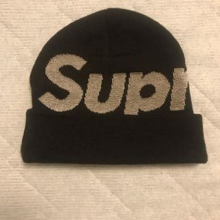 シュプリーム(Supreme)のsupreme Big Logo Beanie 黒(ニット帽/ビーニー)