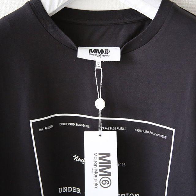 Maison Martin Margiela(マルタンマルジェラ)のMM6 ロゴ Tシャツ メゾンマルジェラ オーバーサイズ カットソー エムエム6 レディースのトップス(Tシャツ(半袖/袖なし))の商品写真