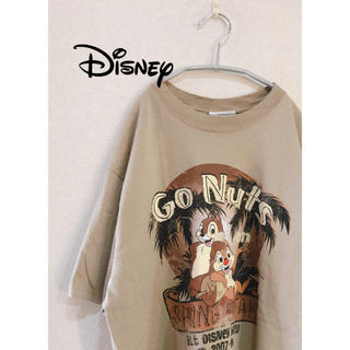ディズニー(Disney)のディズニー Tシャツ チップとデール ベージュ(Tシャツ(半袖/袖なし))