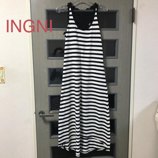 INGNI(イング)のボーダー ロングワンピース イング レディースのワンピース(ロングワンピース/マキシワンピース)の商品写真