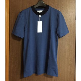 マルタンマルジェラ(Maison Martin Margiela)の紺46新品60%off マルジェラ 切り替え ニット Tシャツ(Tシャツ/カットソー(半袖/袖なし))