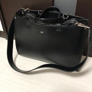 スライ(SLY)のSLY スライ NEO SHRINK TOTE BAG ブラック(ショルダーバッグ)