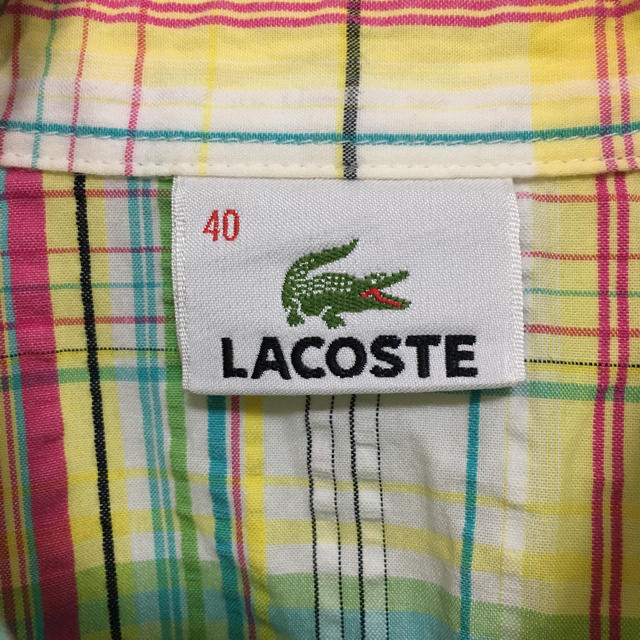 LACOSTE(ラコステ)のラコステ Lacoste 半袖シャツ ブラウス マルチカラー チェック柄 レディースのトップス(シャツ/ブラウス(半袖/袖なし))の商品写真