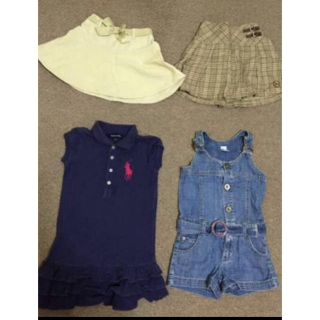 ポロラルフローレン(POLO RALPH LAUREN)の44A女児100前後ラルフローレンZARAミキハウスGAPブランド纏め売り4点(ワンピース)