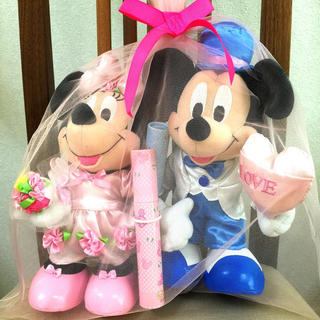 ディズニー(Disney)の美品 定価5000円 ミッキーとミニー(ぬいぐるみ)