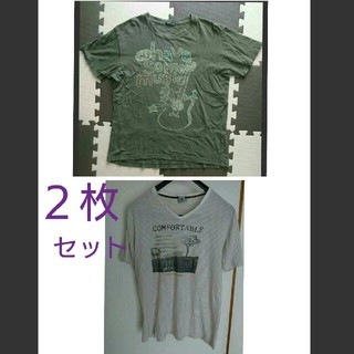 メンズ  Tシャツ 2枚セット(Tシャツ/カットソー(半袖/袖なし))