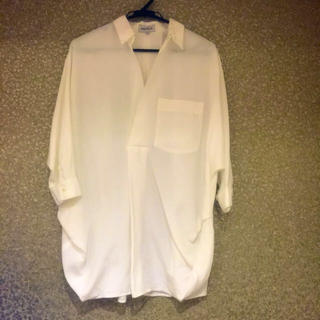 エンフォルド(ENFOLD)のENFOLD 白 ビッグシャツ(シャツ/ブラウス(長袖/七分))