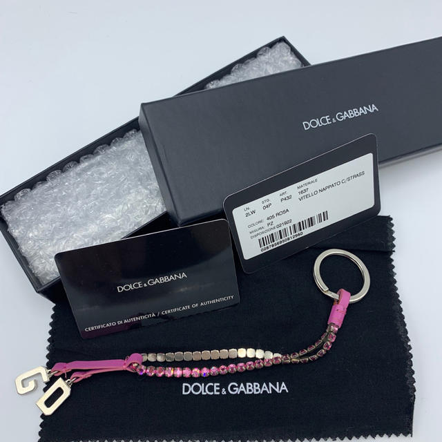 DOLCE&GABBANA(ドルチェアンドガッバーナ)のDOLCE&GABBANA ドルガバ キーリング ピンク  レディースのファッション小物(キーホルダー)の商品写真