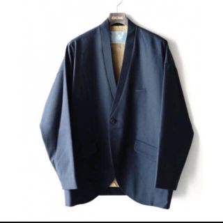 ドゥルカマラ(Dulcamara)の18aw よそいきノーカラージャケット g.navy size1(テーラードジャケット)