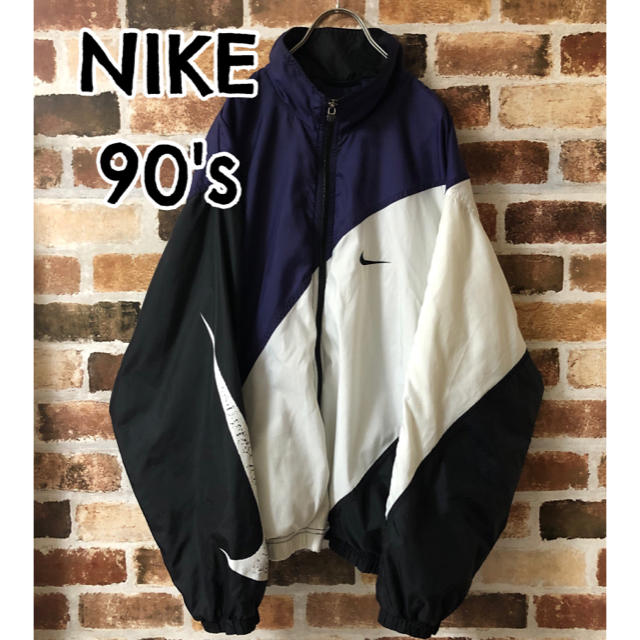 全3色/黒/赤/ベージュ ［ NIKE ］90s ナイキ ナイロンジャケット レア