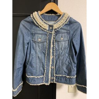 ザラ(ZARA)の【値下げしました】パール デニムジャケット  Gジャン(Gジャン/デニムジャケット)