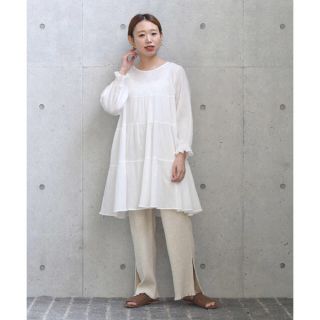 ダブルクローゼット(w closet)の【新品未使用】ティアードワンピース  wcloset(ミニワンピース)