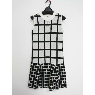 マリークワント(MARY QUANT)の【美品】MARY QUANT サマーニットワンピース(ミニワンピース)