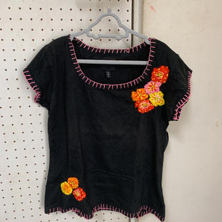 アナスイ(ANNA SUI)のANNASUI アナスイ 刺繍 半袖 カットソー Sサイズ(Tシャツ(半袖/袖なし))