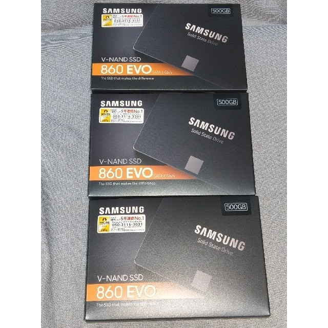 PCパーツsamsung 860evo 500gb ssd