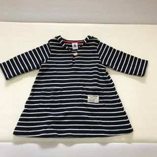 プチバトー(PETIT BATEAU)のプチバトー マリニエールワンピース 12m(ワンピース)