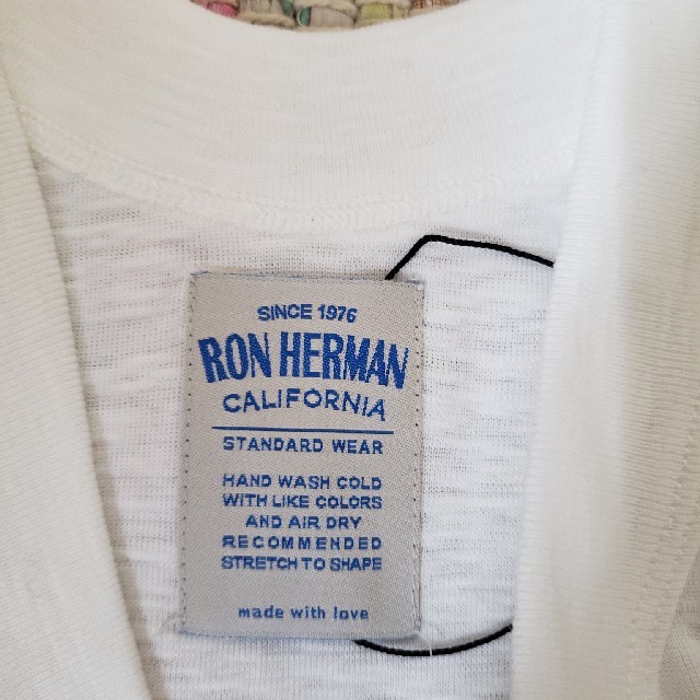 輝く高品質な - Herman Ron Ron ホワイトタンクトップ Herman タンクトップ