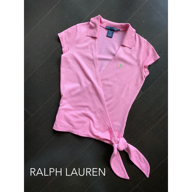 Ralph Lauren(ラルフローレン)のラルフローレン 【美品】ポロシャツカシュクール S/P レディースのトップス(カットソー(半袖/袖なし))の商品写真