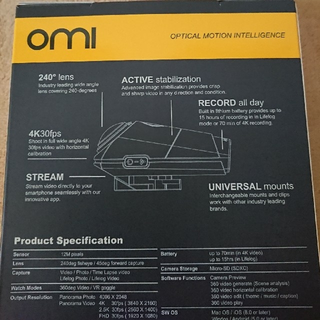 Omicam ウェアラブルカメラ スマホ/家電/カメラのカメラ(その他)の商品写真