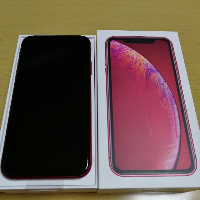 スマホ/家電/カメラ新品 iPhone XR レッド SIMロック完全解除済み 64GB au