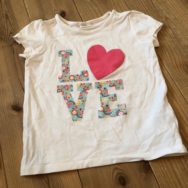 H&M(エイチアンドエム)の80 H&M LOVE Tシャツ 2枚セット キッズ/ベビー/マタニティのベビー服(~85cm)(Ｔシャツ)の商品写真