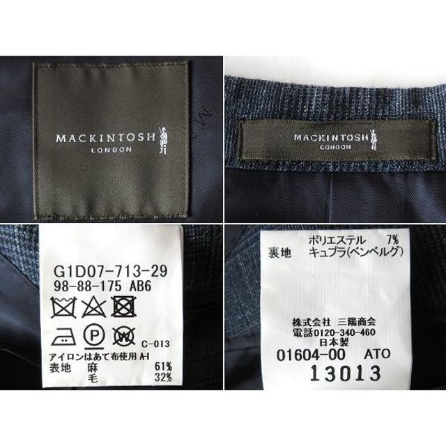 MACKINTOSH(マッキントッシュ)の極美品 マッキントッシュロンドン 18SS OX BRIDGE 定価92880円 メンズのジャケット/アウター(テーラードジャケット)の商品写真