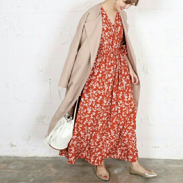 新品 新作velnica 2022ss 花柄 カシュクールロングワンピース