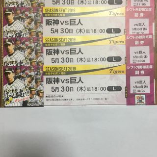 甲子園チケット 阪神vs巨人(野球)