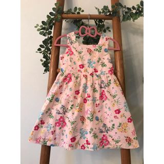 キャスキッドソン(Cath Kidston)のキャス キッドソン コットン花柄ワンピース ピンク 2.3歳用 美品(ワンピース)