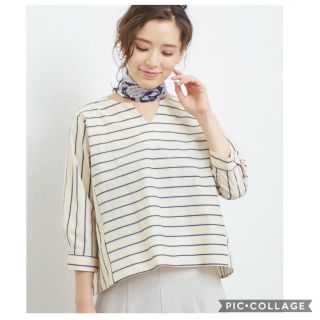 ロペピクニック(Rope' Picnic)の新品★2019年春★ロペピクニック★マルチストライプブラウス★アイボリー(シャツ/ブラウス(長袖/七分))