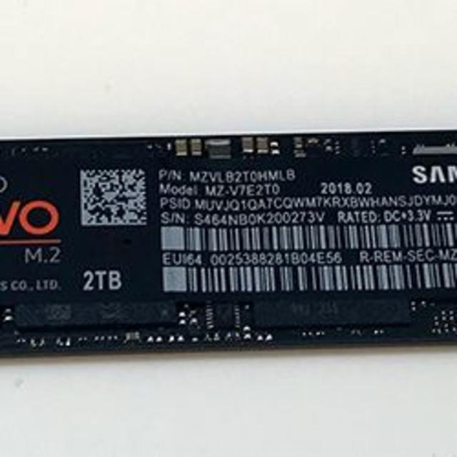 売れ筋新商品 内臓SSD Samsung - SAMSUNG 2TB Type2280 M.2 EVO 970 PCパーツ