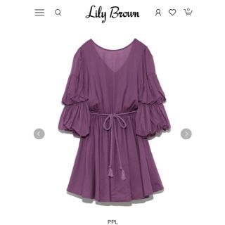 リリーブラウン(Lily Brown)の値下げ！【タグ付き新品】Lily Brown ボリュームミニワンピース(ミニワンピース)