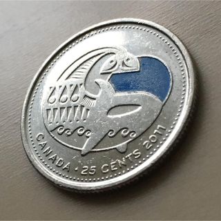 カナダ  2011語り継がれる自然シリーズ オーククジラ 硬貨(貨幣)