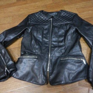 ザラ(ZARA)のウンガロ様専用【外ほぼ美品】【渋い】●ZARA ザラ フェイクレザージャケット (ライダースジャケット)