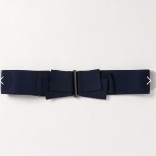 ランバンオンブルー(LANVIN en Bleu)のランバンオンブルー ゴムベルト クロ 美品(ベルト)