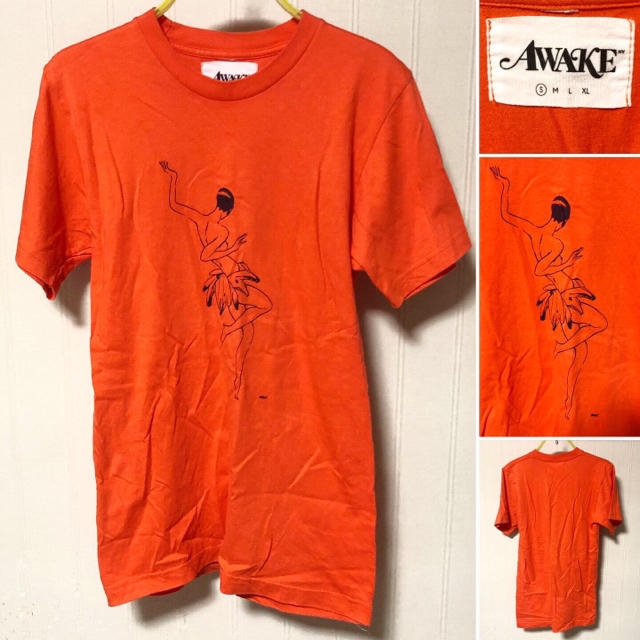 AWAKE(アウェイク)の希少❗️AWAKE NY アウェイク Tシャツ supreme オレンジ S メンズのトップス(Tシャツ/カットソー(半袖/袖なし))の商品写真