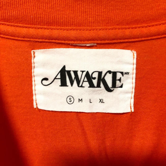 AWAKE(アウェイク)の希少❗️AWAKE NY アウェイク Tシャツ supreme オレンジ S メンズのトップス(Tシャツ/カットソー(半袖/袖なし))の商品写真